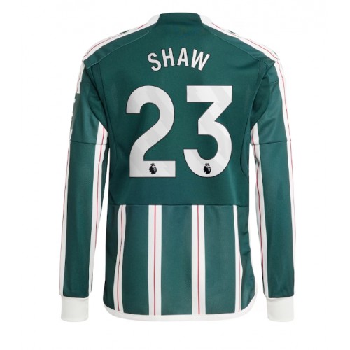 Pánský Fotbalový dres Manchester United Luke Shaw #23 2023-24 Venkovní Dlouhý Rukáv